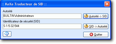 Convertir une autorité en SID et vice-versa