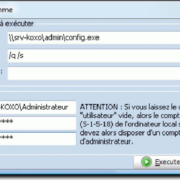 Exécution de tâches à distance et en masse